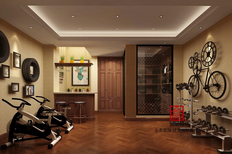 西山林语190平米美式风格装修效果图