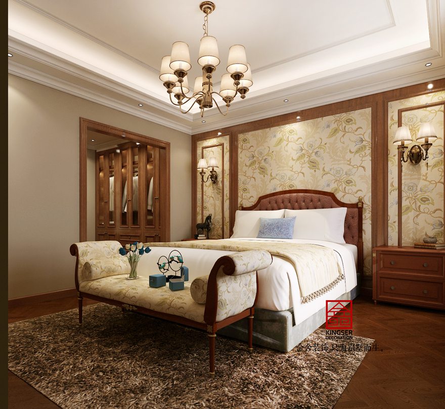 西山林语190平米美式风格装修效果图