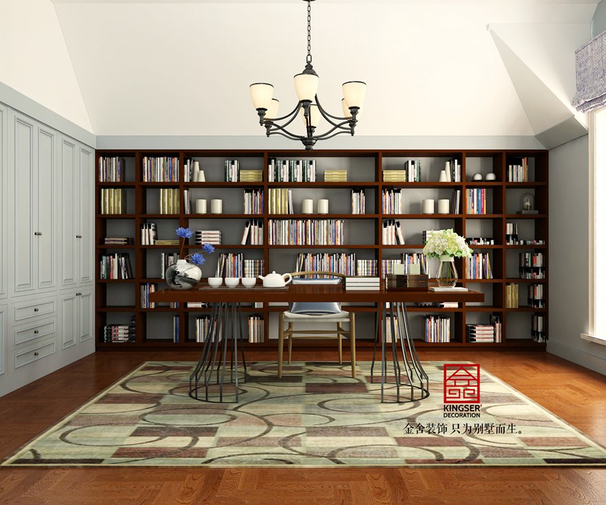 西山林语190平米美式风格装修效果图