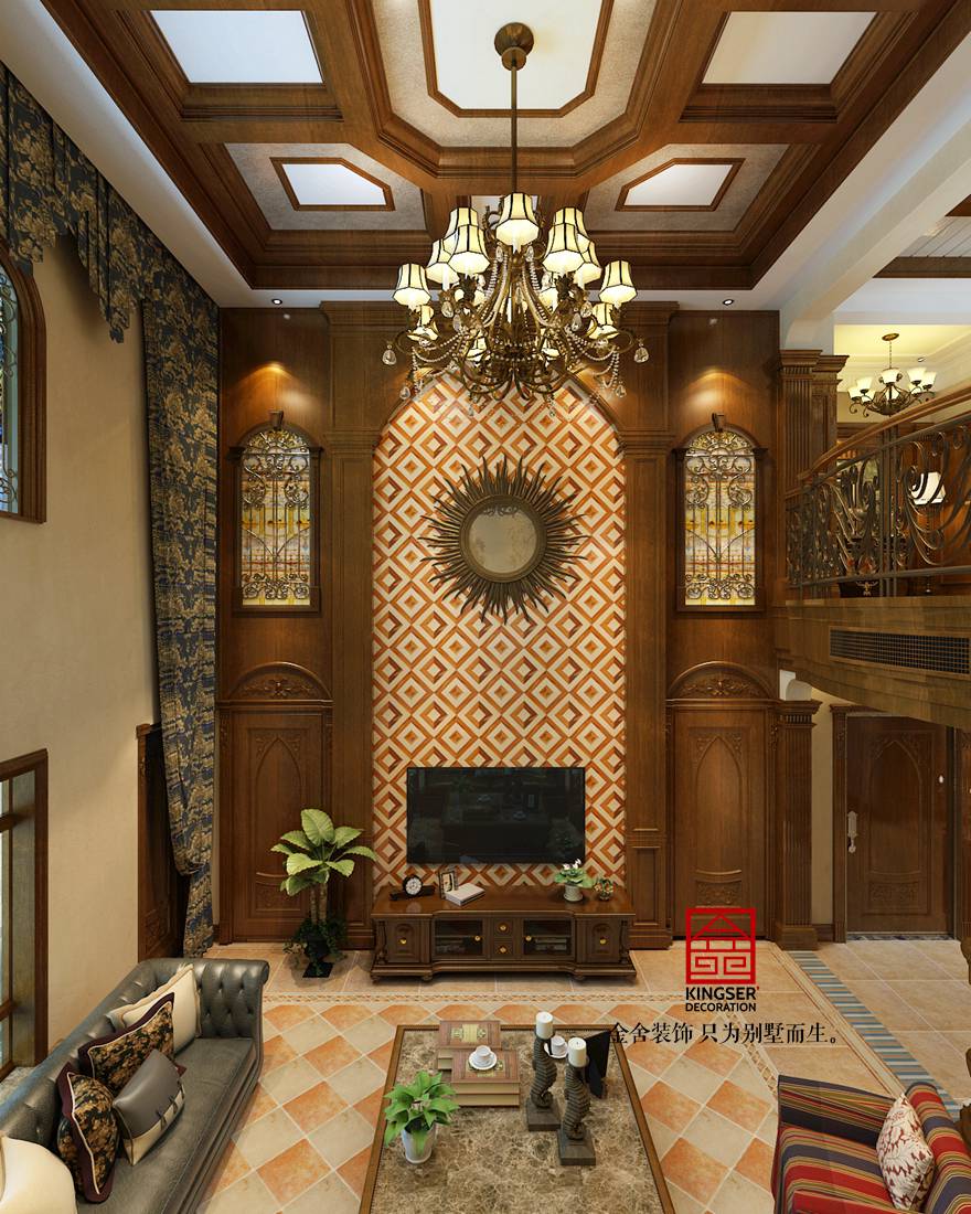 鑫界王府400平米古典美式风格装修设计