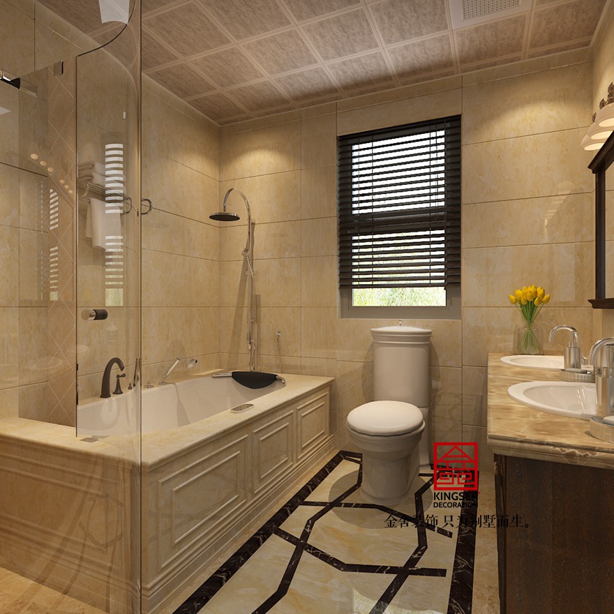 鑫界王府400平米古典美式风格装修设计