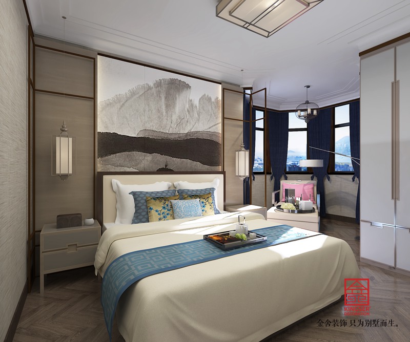 维多利亚三期122平米新中式风格装修效果图