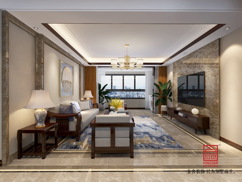 东南智汇城170平米中式风格装修效果图