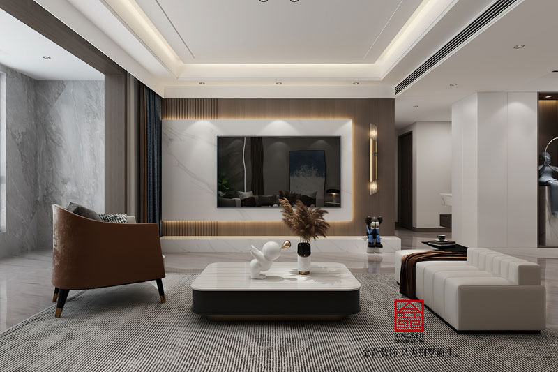 远洋晟庭170平米现代轻奢装修效果图