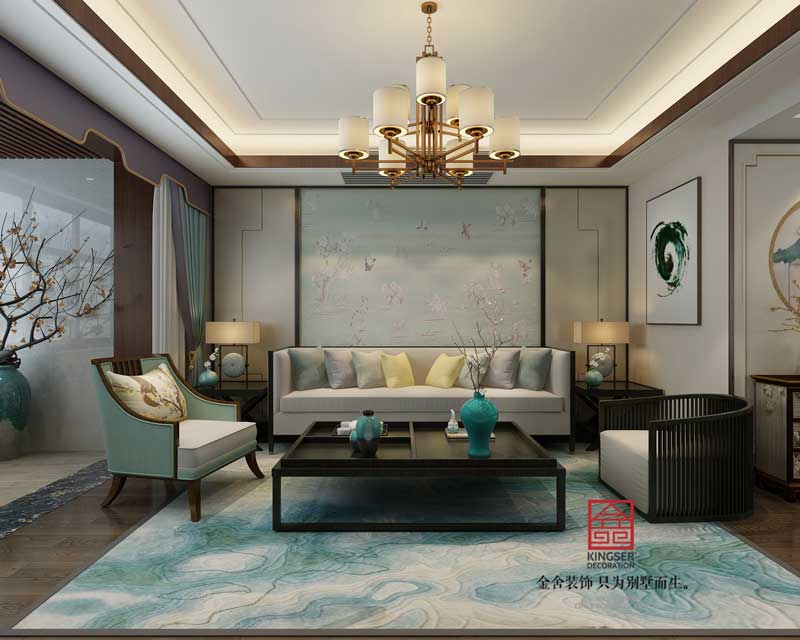 国宾壹号147平米新中式风格装修设计图