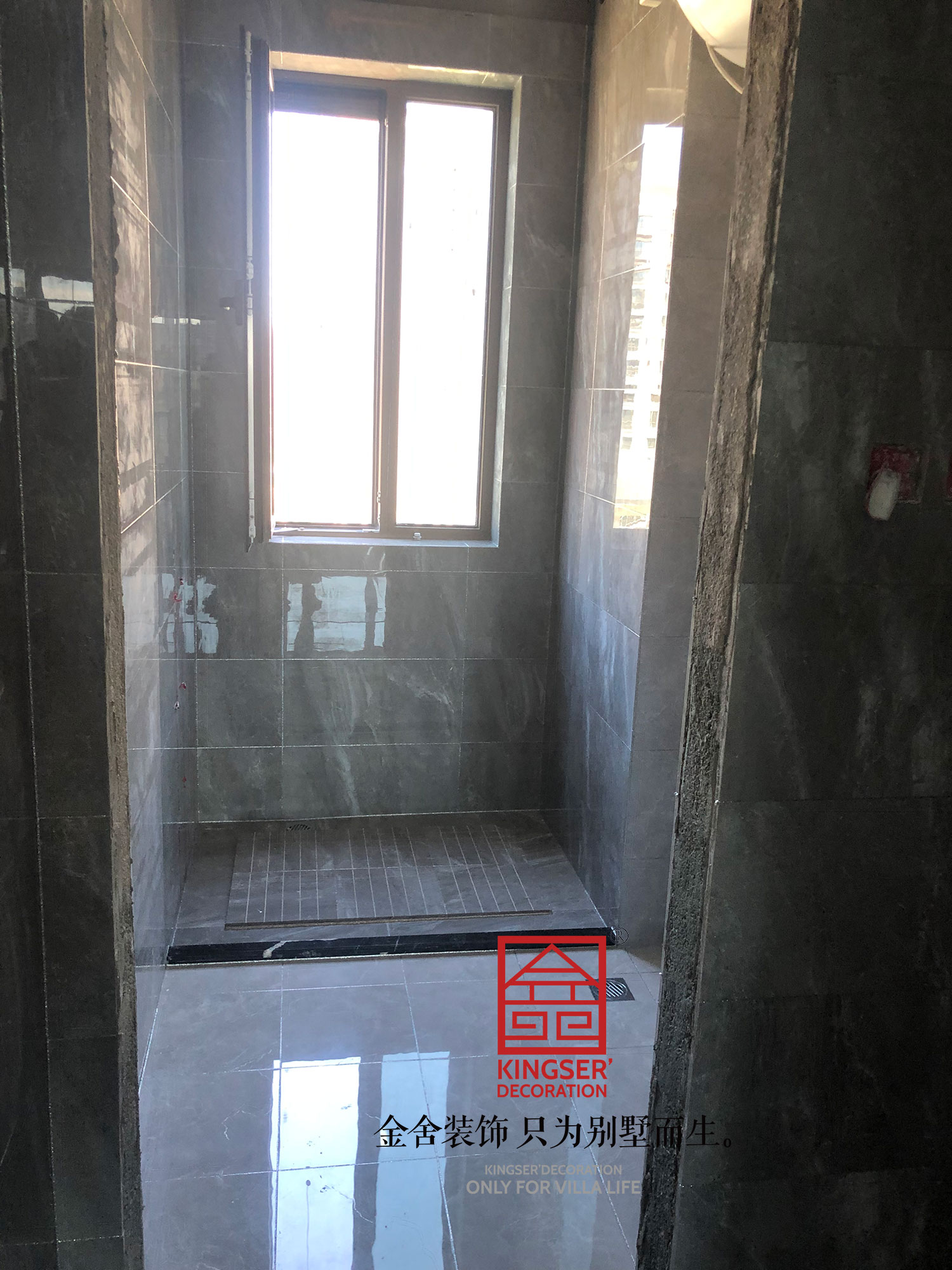 中冶德贤公馆143平轻奢风格装修施工现场