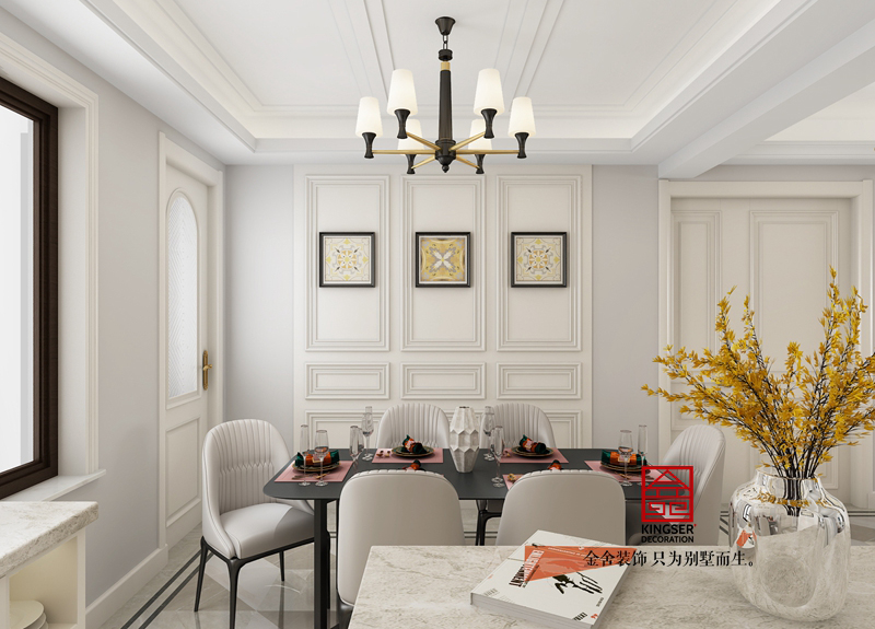 荣盛华府-美式装修-餐厅