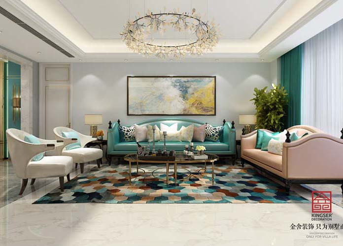 林荫大院260大平层-现代轻奢-客厅