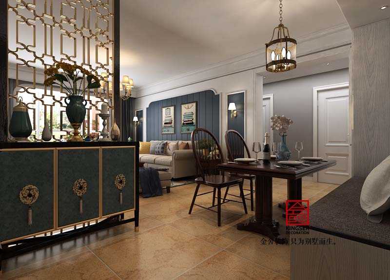 瀚唐二期139平米美式风格装修效果图