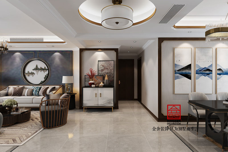 国宾壹号139平米新中式风格装修效果图