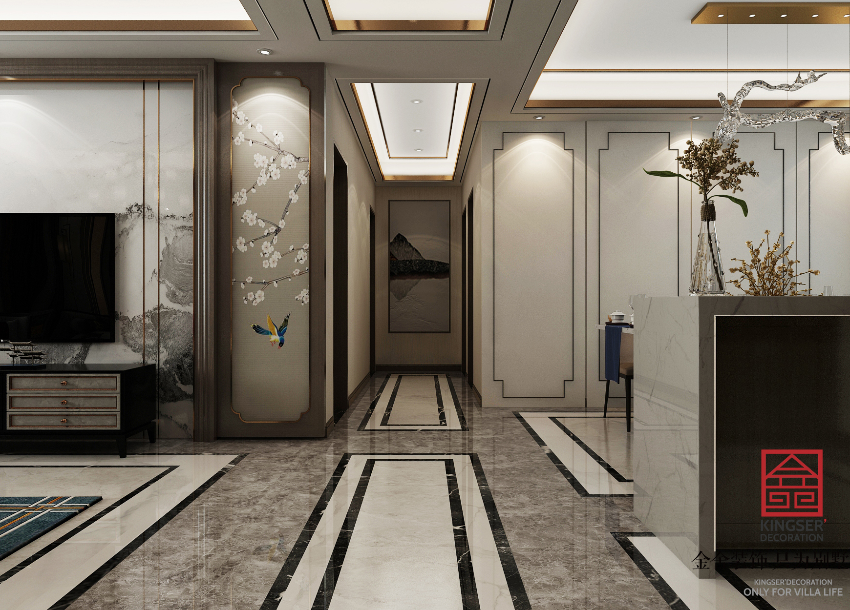 翰林甲第装修-新中式-玄关