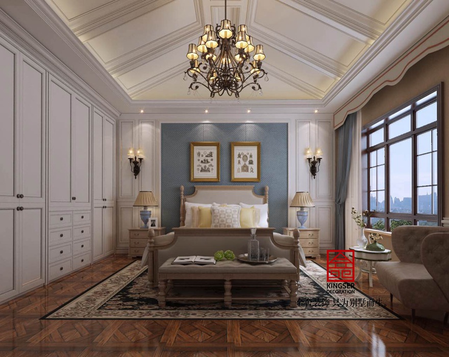 荣盛华府装修-法式风格-卧室
