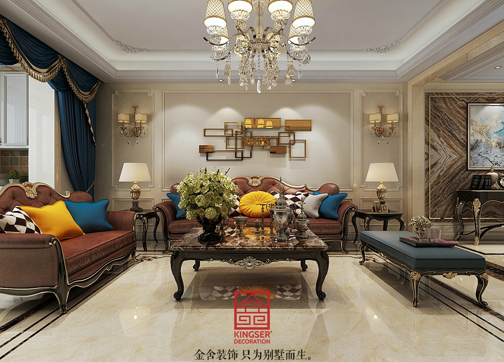 东南智汇城装修-欧式风格-客厅