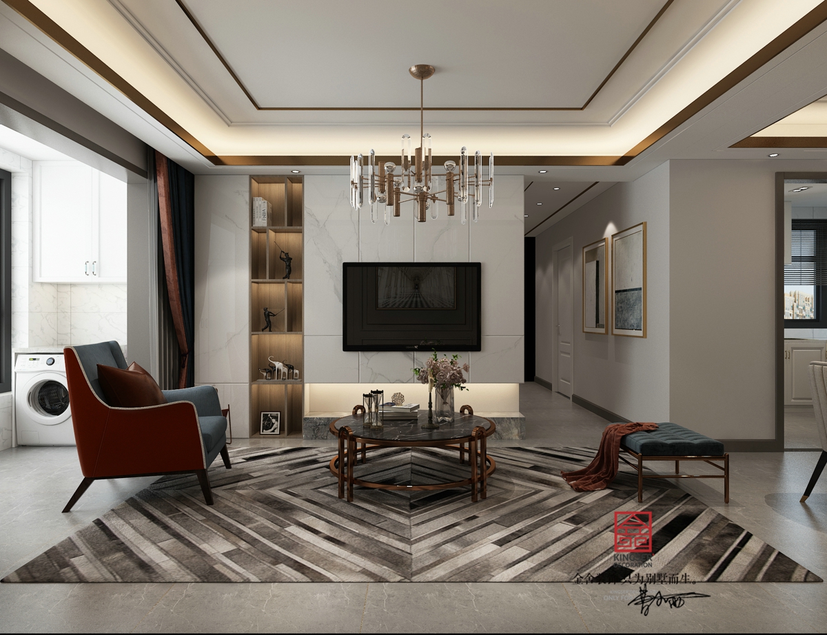 融创中心125平米轻奢风格装修效果图