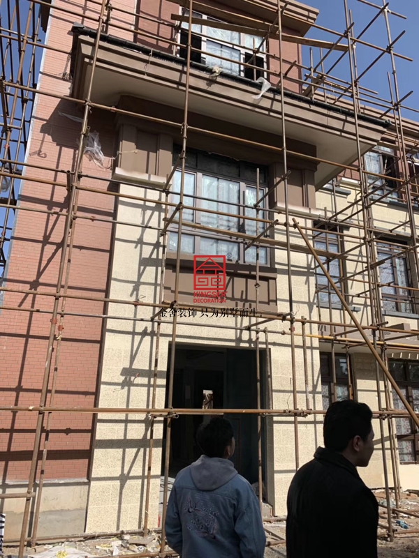 大者257平米中式风格装修施工现场