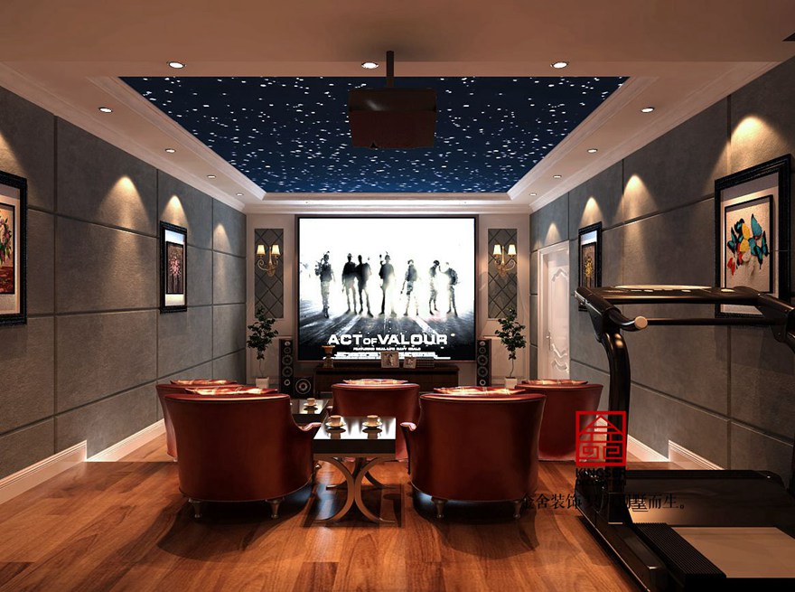 原河名墅装修-欧式风格-影音室