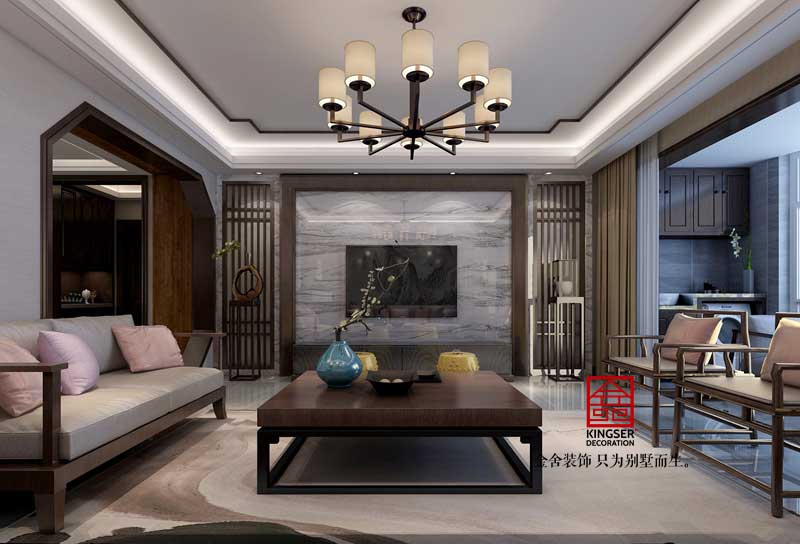 国宾壹号138平米新中式风格装修效果图