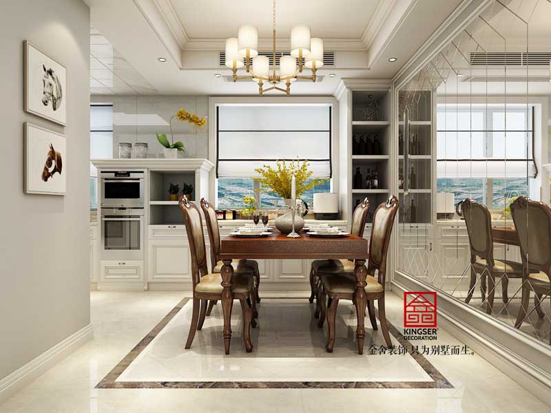 德贤公馆装修-美式风格-餐厅