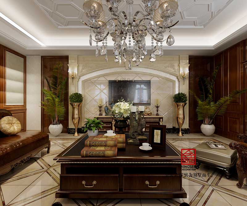 赞皇自建别墅装修-欧式风格-客厅