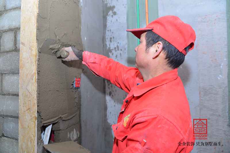 东南智汇城168平米新中式风格装修施工现场