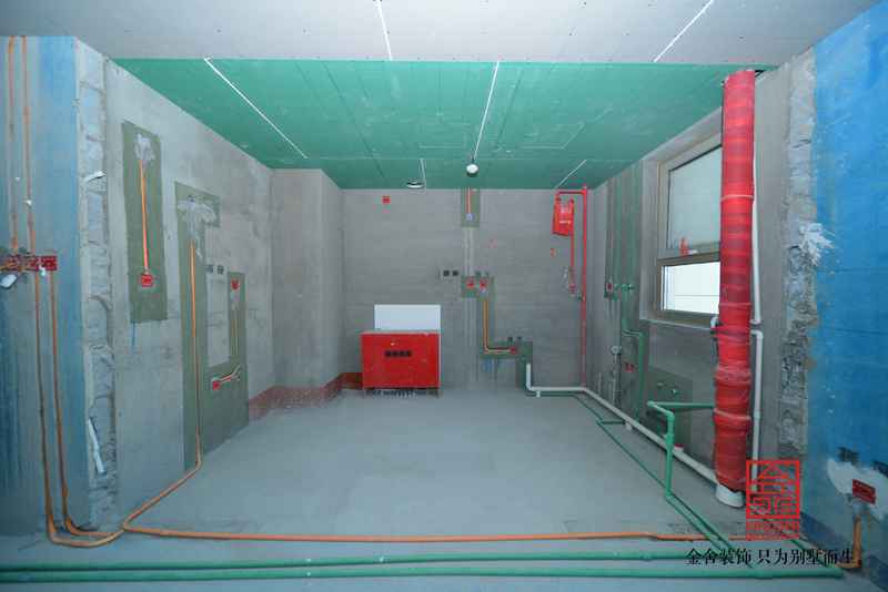 东南智汇城168平米新中式风格装修施工现场