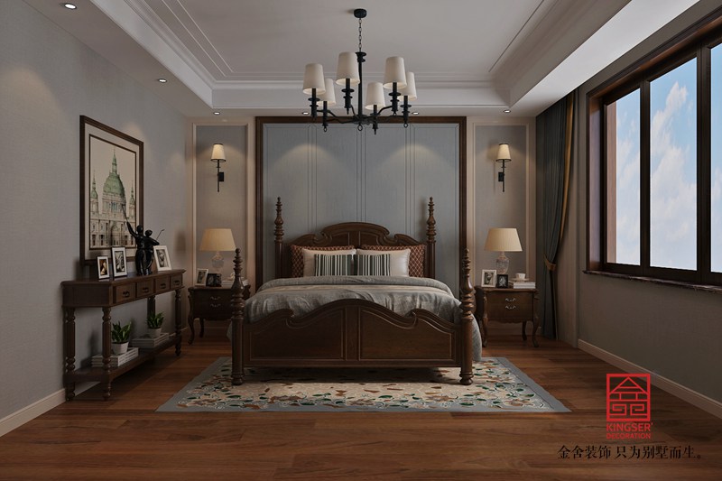 国宾壹号装修-美式风格-卧室