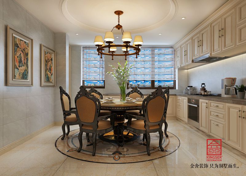 国宾壹号193平米装修-欧式风格-餐厅