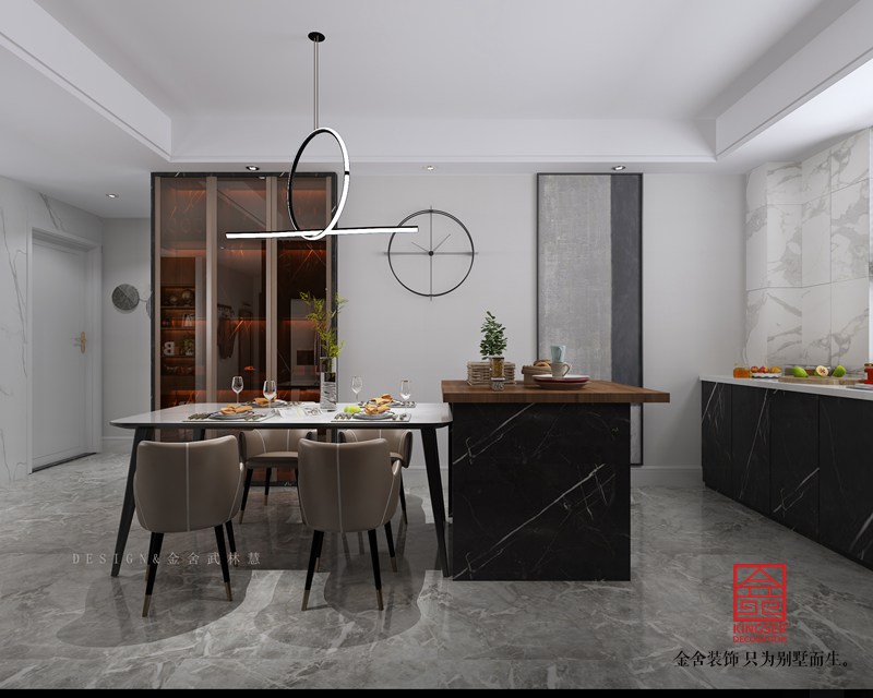 保利拉菲公馆装修-现代风格-餐厅