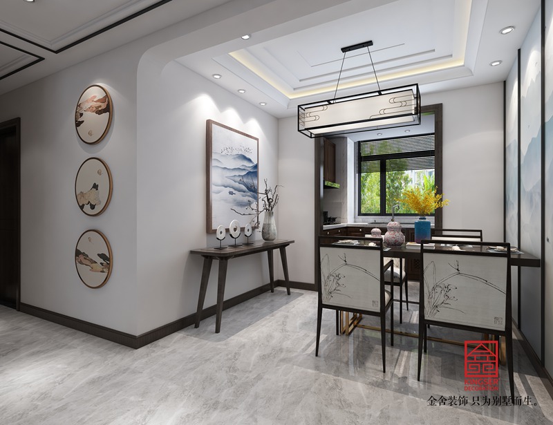 维多利亚122平米装修-新中式风格-餐厅