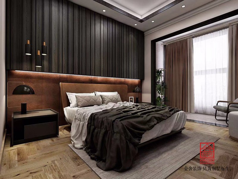 融创中心180平米装修-港式风格-卧室