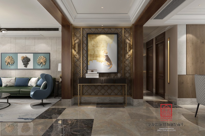 德贤公馆160平米装修-现代简约-玄关