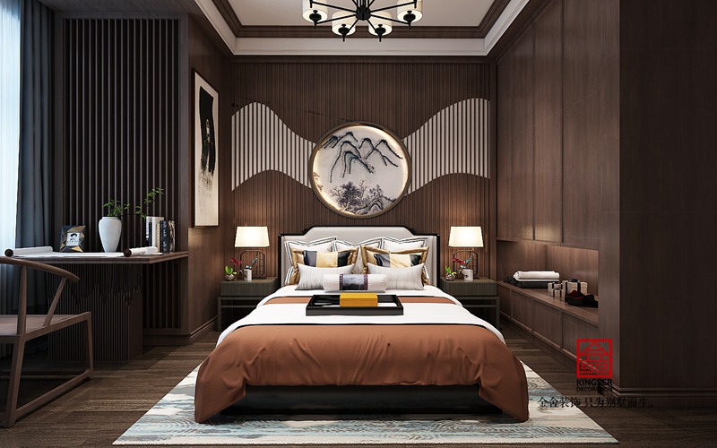 金悦府220平米新中式装修-卧室