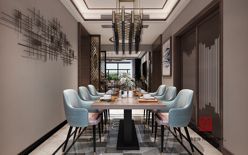 金悦府220平米新中式装修-餐厅