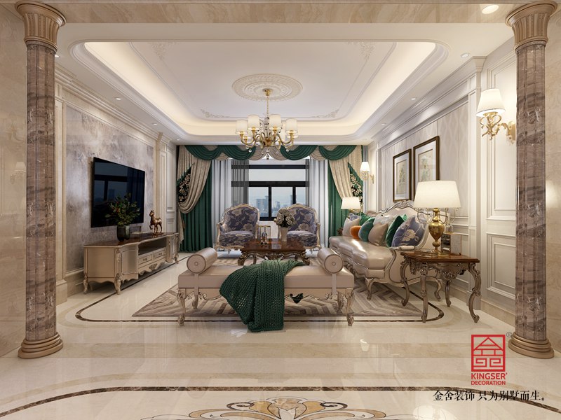 东南智汇城191平米欧式风格装修效果图