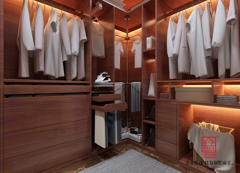 荣盛华府200平米装修-中式风格-衣帽间
