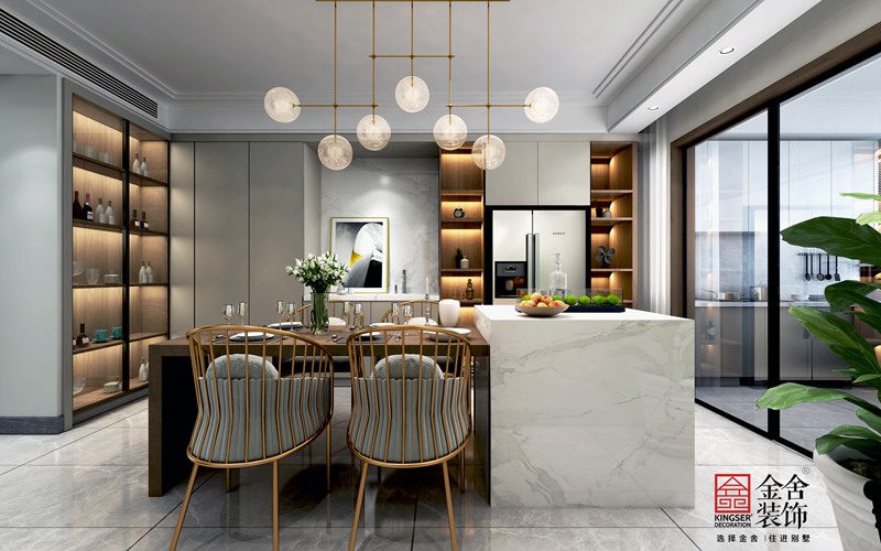 大者四期160平米轻奢风格装修-餐厅