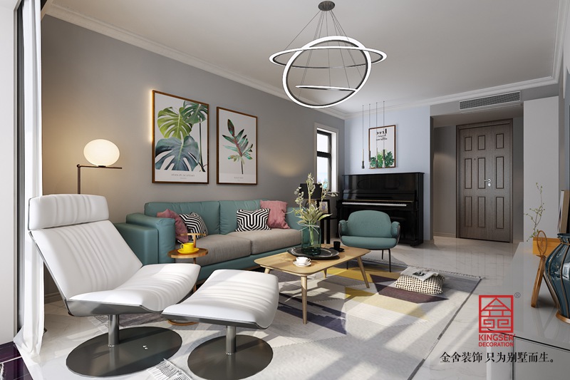 唐宫原著147平米轻奢风格装修-客厅