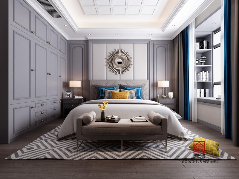 荣逸院子119平新古典装修效果图-卧室