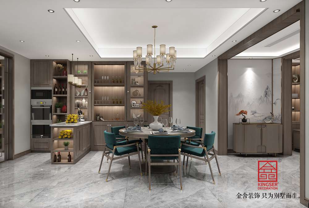 融创中心180平中式风格装修-餐厅
