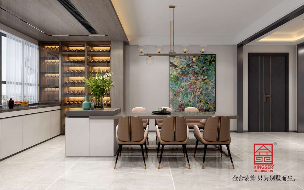 荣盛华府190平米装修-现代风格-餐厅