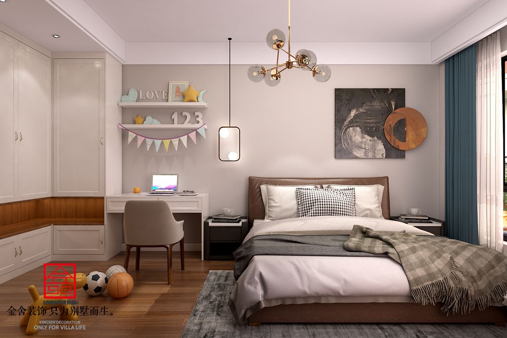 大者别墅178平米装修-中式风格-卧室