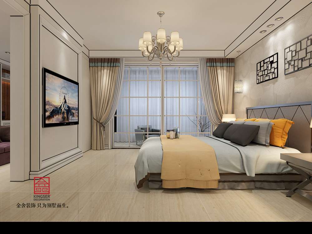 碧桂园240平米装修-现代简约风格-卧室