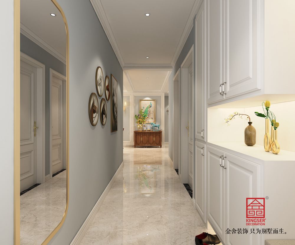 东南智汇城142平米美式风格装修-玄关