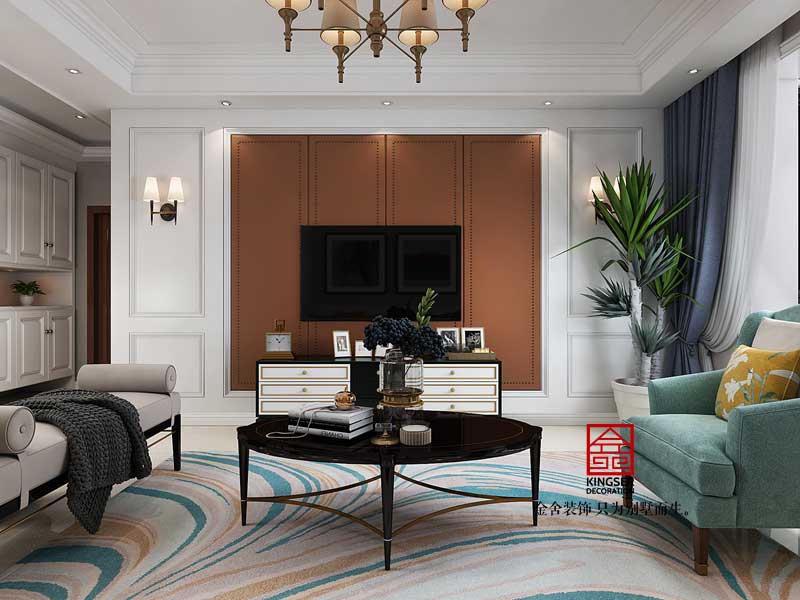 维多利亚135平装修-现代简约-客厅