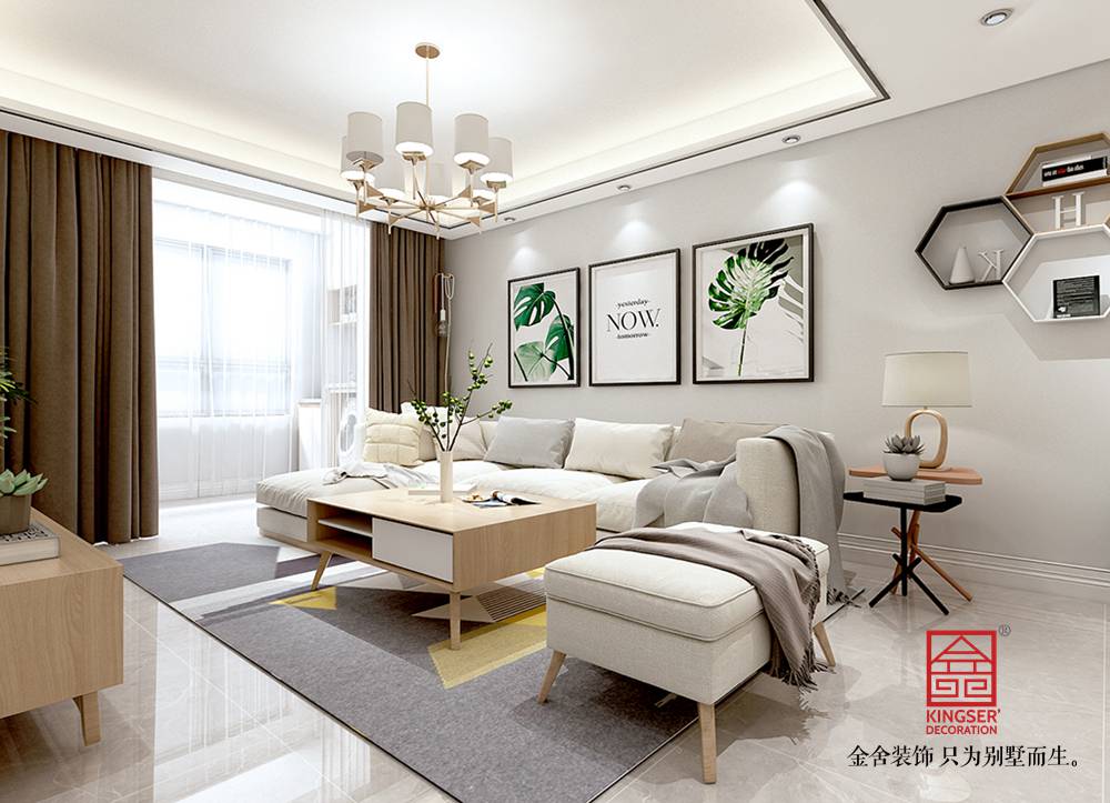 保利东郡106平米北欧风格装修效果图