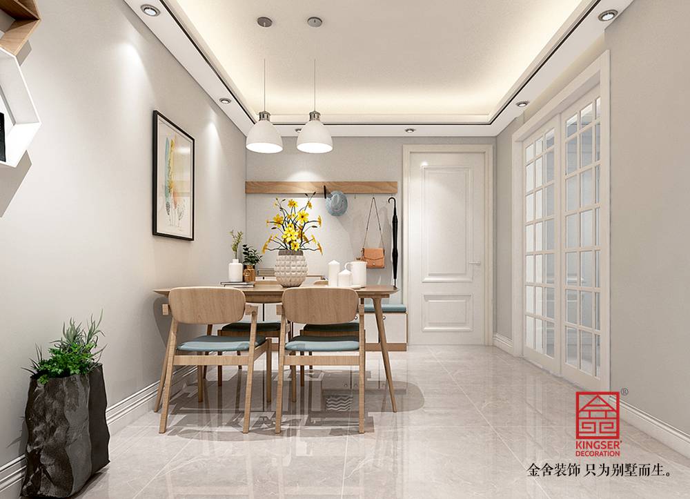 保利东郡106平米北欧风格装修效果图