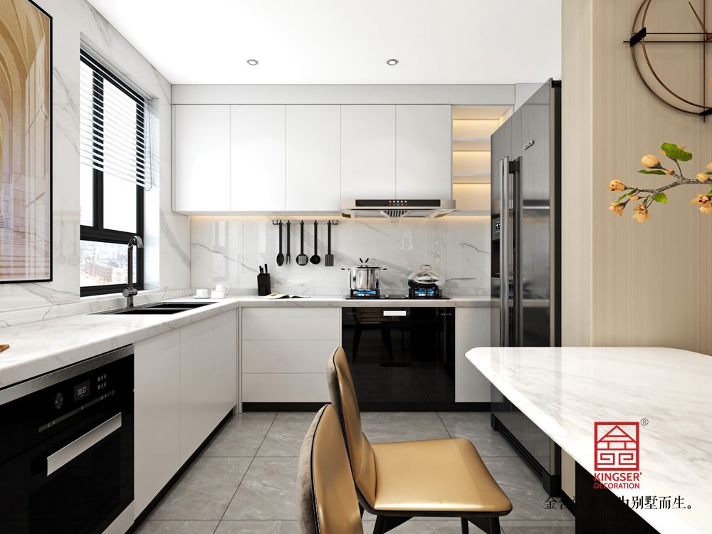 荣盛和府198平米现代轻奢风格装修-厨房