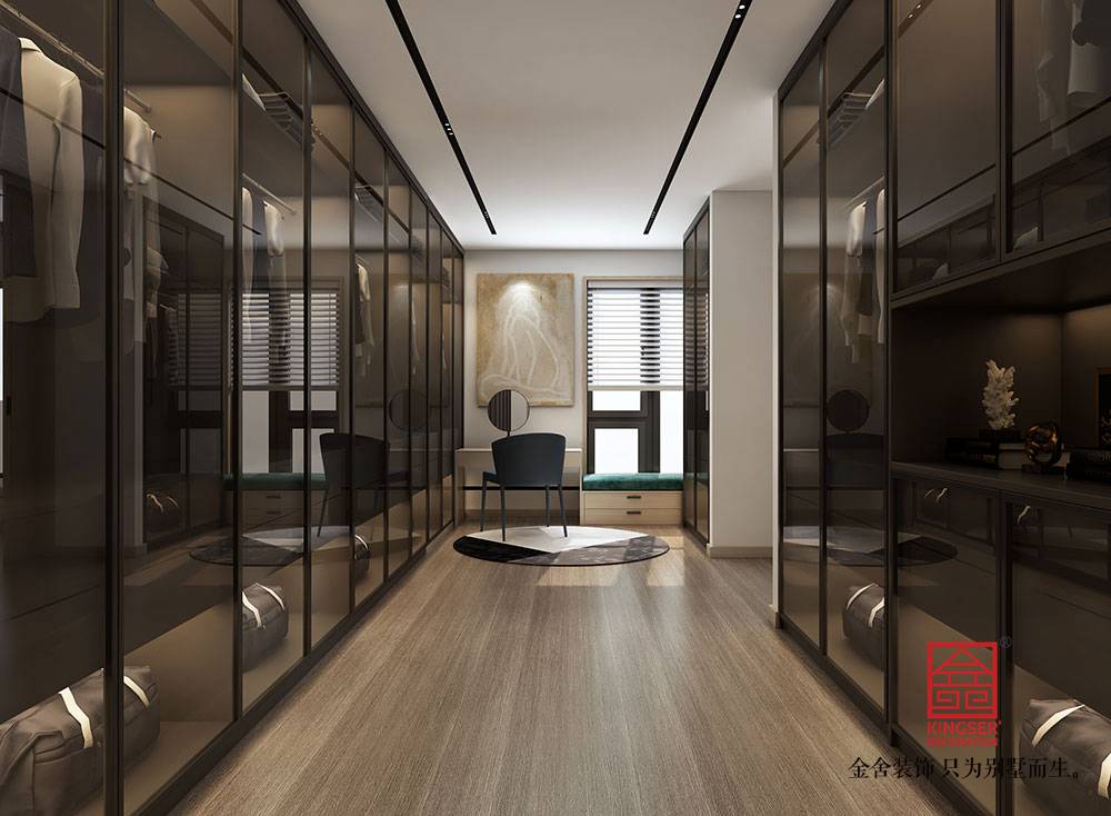 汇君城360平米装修-现代简约风格-衣帽间