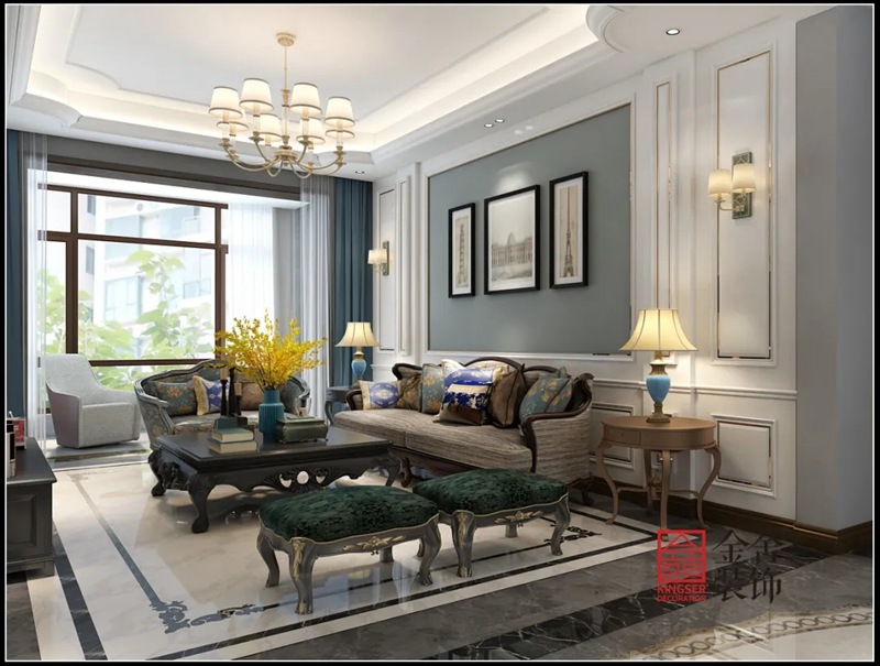 新乐自建别墅700平米装修-客厅