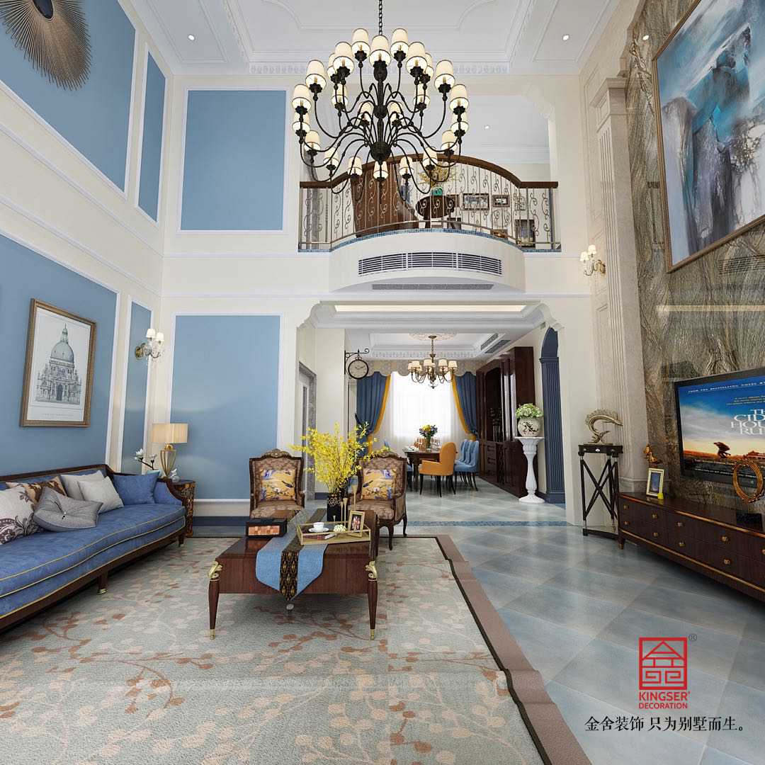 碧桂园280平米美式风格装修效果图